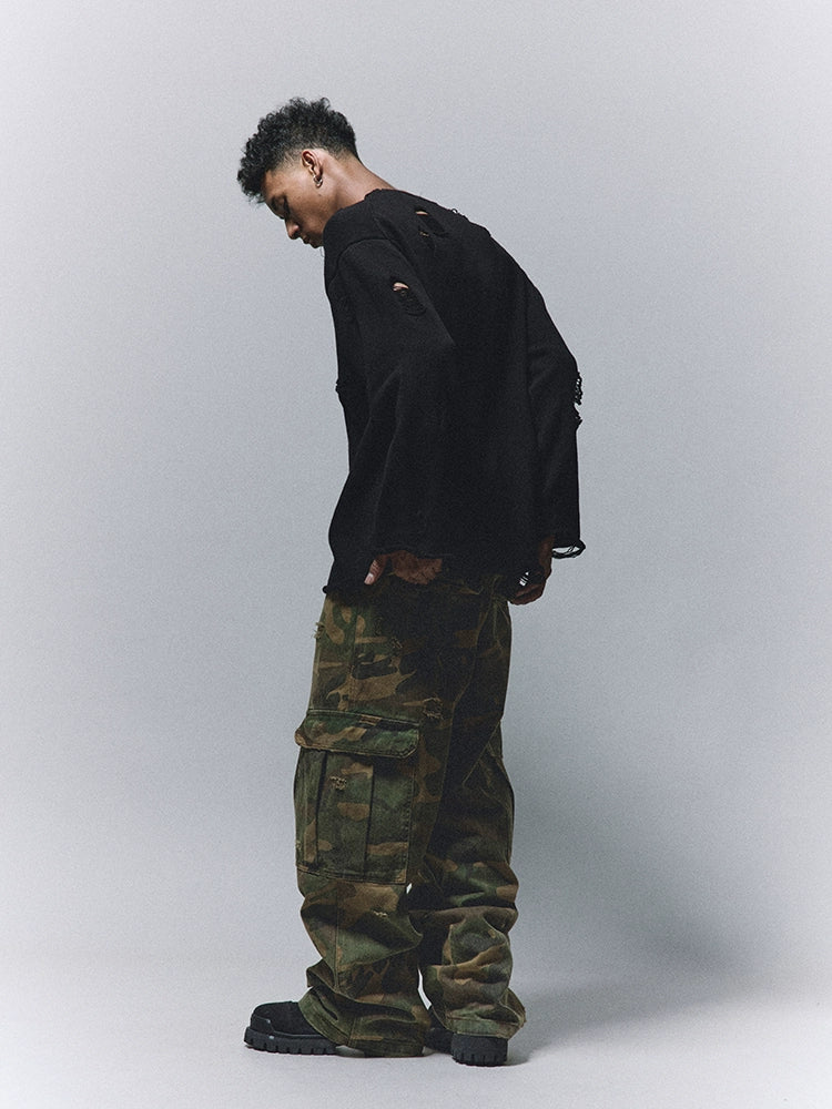 Distressed Camo Pants – INTL Collective - Main Image