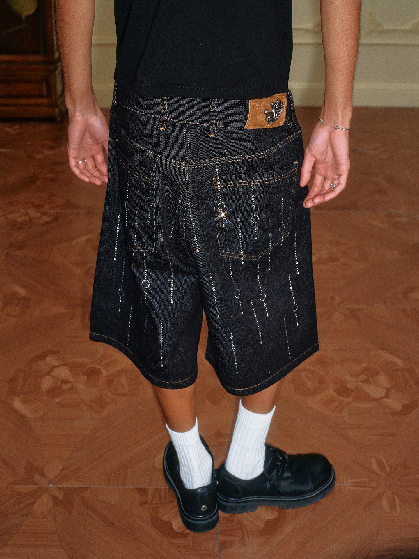 Nightfall Rhinestone Jorts