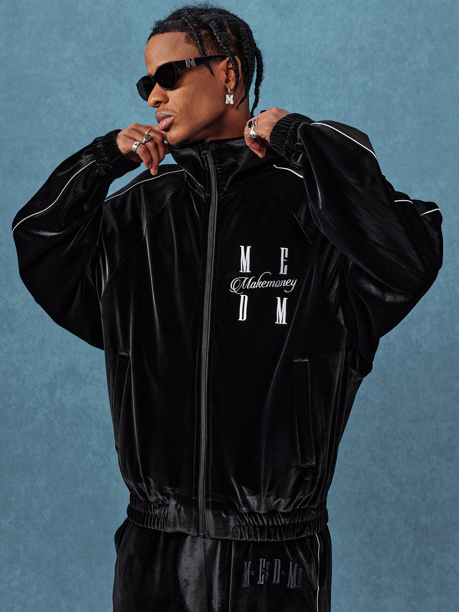 MEDM Velvet Tracksuit Jacket – INTL Collective
