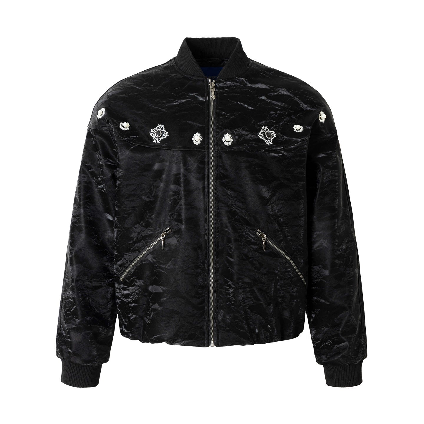 Crown Jewel Velvet Bomber Jacket