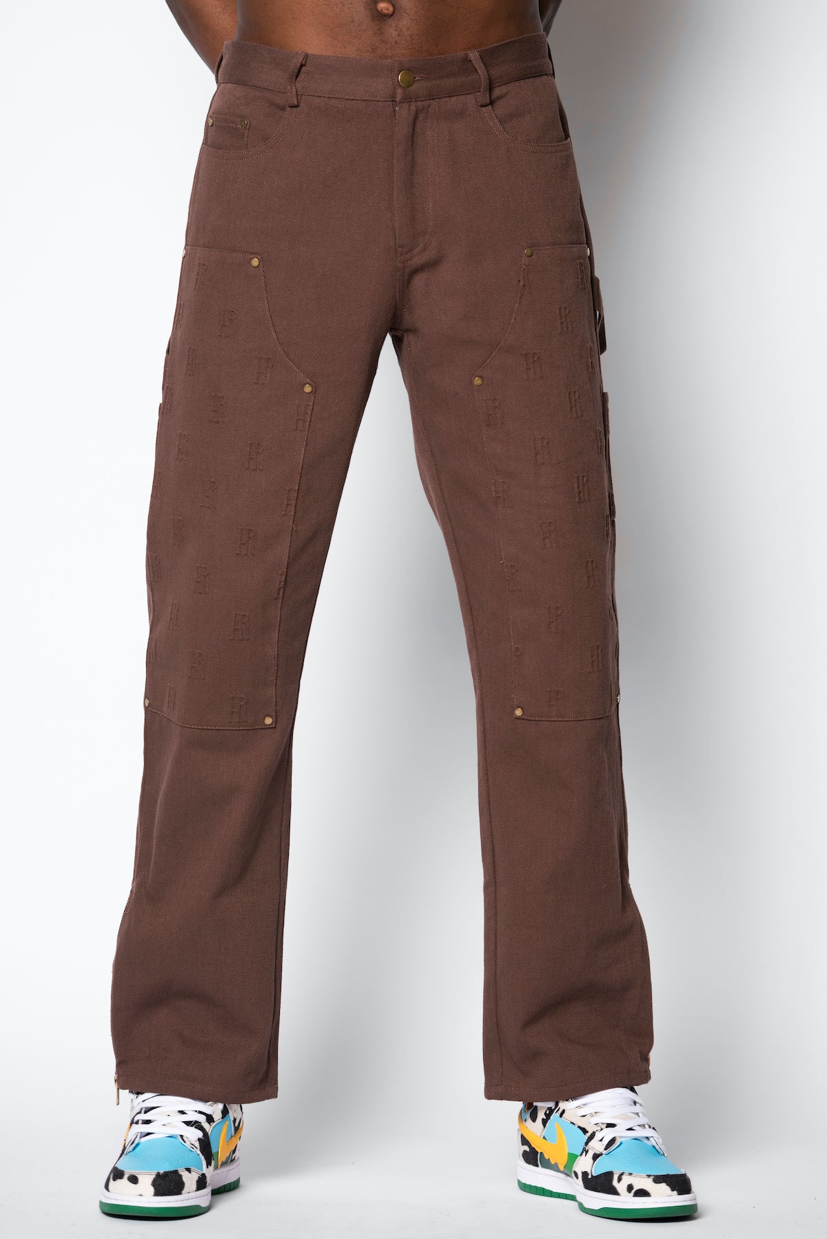 Embossed Carpenter Pants