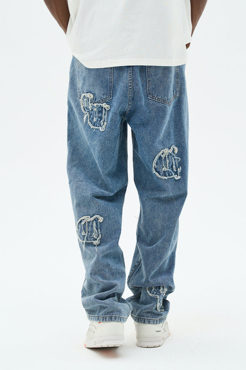 H/C Frayed Jeans
